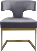 Alexandra Grey Velvet Dining Chair