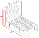 Ashton Navy Linen King Bed