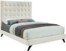 Elly Cream Velvet King Bed