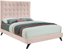 Elly Pink Velvet Full Bed