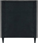 Eva Grey Velvet Twin Bed