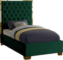 Lana Green Velvet Twin Bed