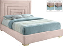 Nora Pink Velvet Full Bed
