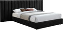 Pablo Black Velvet Queen Bed