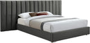 Pablo Grey Velvet Queen Bed