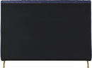Zara Navy Velvet King Bed (3 Boxes)