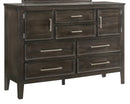 New Classic Furniture Andover 6 Drawer Dresser in Nutmeg