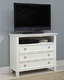 New Classic Tamarack 3-Drawer Media Chest in White
