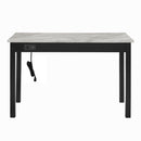 CELESTE DESK W/WHITE/GRAY FAUX MARBLE TOP-ESPRESSO BASE
