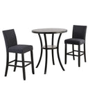 CRISPIN 36" ROUND BAR TABLE-GRAY