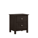 ZODIAC 2 DRAWER NIGHTSTAND-MERLOT