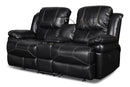 FLYNN CONSOLE LOVESEAT W/READING LIGHT, PWR FR- BLACK