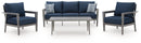 Gali Outdoor Sofa/Chairs/Table Set (Set of 4)