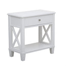 Pulaski Open 'X' Leg Side Table in White
