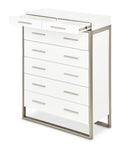 AICO Marquee Chest in Cloud White