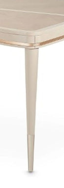 AICO Malibu Crest 4 Leg Rectangular Dining Table in Blush