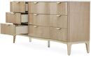 AICO Malibu Crest 9 Drawer Dresser in Blush