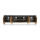 AICO Malibu Crest TV Console in Crotch Mahogany