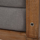 AICO Brooklyn Walk King Channel Tufted Panel Bed in Burnt Umber