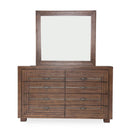 Aico Carrollton Mirror in Rustic Ranch