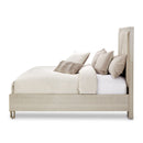 AICO Marin Queen Panel Bed in Greige