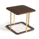 AICO Furniture Amora Side Table in Eggshell Walnut