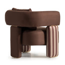 AICO Furniture Amora Chair Brown in Eggshell Walnut