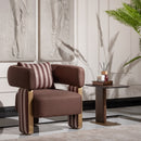 AICO Furniture Amora Chair Brown in Eggshell Walnut