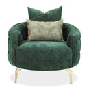 AICO Furniture Celine Chair in Emerald/Gold