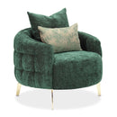AICO Furniture Celine Chair in Emerald/Gold