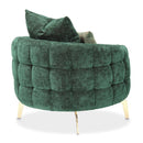 AICO Furniture Celine Chair in Emerald/Gold