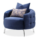 AICO Furniture Celine Chair in Indigo/Silver image