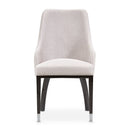 AICO Furniture Carmela Dining Arm Chair (Set of 2) in Glossy Charcoal Sand