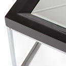 AICO Furniture Carmela Cocktail Table in Glossy Charcoal Sand