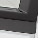 AICO Furniture Carmela End Table in Glossy Charcoal Sand