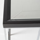 AICO Furniture Carmela End Table in Glossy Charcoal Sand