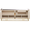 AICO Furniture Carmela Console Table in Shimmer Ivory