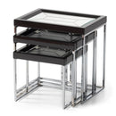 AICO Furniture Carmela Nesting Tables in Glossy Charcoal Sand image