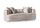 AICO Carmela Sofa Almond in Shimmer Ivory