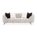 AICO Furniture Noir Sofa Cookie in Black Nickel