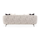 AICO Furniture Noir Sofa Cookie in Black Nickel