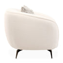 AICO Furniture Noir Chair Marshmallow in Black Nickel