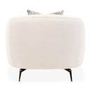 AICO Furniture Noir Chair Marshmallow in Black Nickel