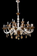 Aico Lighting Rundale 28 Light Chandelier in Clear and Chrome