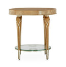 AICO Villa Cherie End Table in Caramel