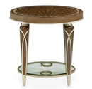 AICO Villa Cherie End Table in Hazelnut