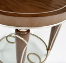 AICO Villa Cherie End Table in Hazelnut