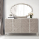 AICO Lanterna Dresser Mirror in Silver Mist