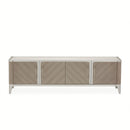 AICO Lanterna Media Cabinet in Silver Mist