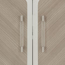 AICO Lanterna Media Cabinet in Silver Mist